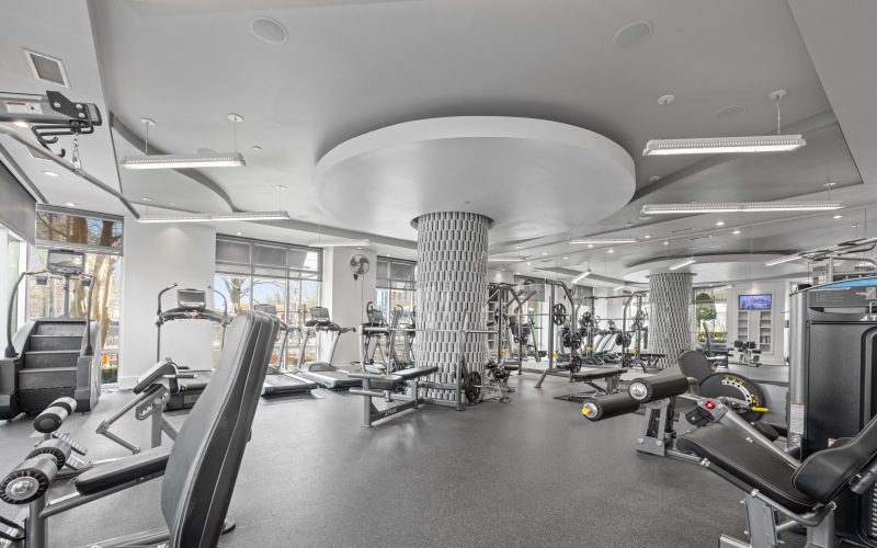 Expansive Gym with Strength and Cardio Equipment