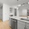 kitchen counter facing spacious apartment interiors